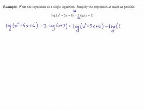 Module 6: Combining Multiple Logarithmic Expressions Into a Single Logarithm