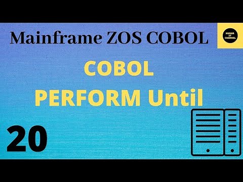 COBOL Perform Until - Mainframe Cobol Practical Tutorial - Part 20 #COBOL (Vol.Revised)