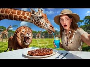 We Visited The World’s Weirdest Animal Cafes! Dinner With a LION!