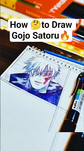 How to draw Gojo Saturo|with 🖋️pen|