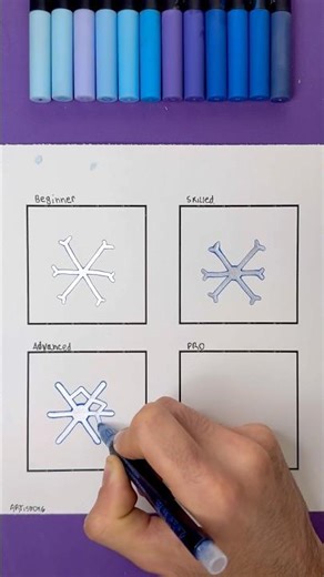 How Good can a Snowflake Drawing get?! ❄️✨ From Beginner to PRO… Which level are you? 👀