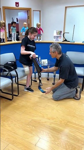 11-year-old amputee gets her first ever high activity prosthesis