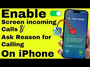 How to Turn on Screen incoming Calls on iPhone | Ask Reason for Calling iOS 26