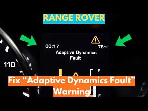 How To Fix "Adaptive Dynamics Fault" Warning In Range Rover?