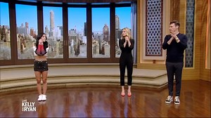 Maddy Brum from "Cheer" teaches Kelly and Ryan a few moves | Live with Kelly and Mark