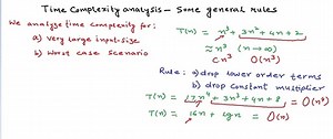 4. Time complexity analysis - some general rules