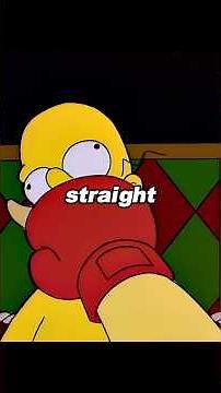 Bart’s magic belt taped Homer‘s boxing talent. #anime #thesimpsons