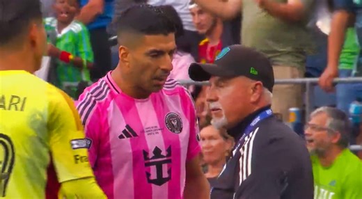 Inter Miami's Luis Suarez Spit In The Face Of Seattle Sounders Coach After On-Field Brawl At Leagues Cup Final [VIDEO]