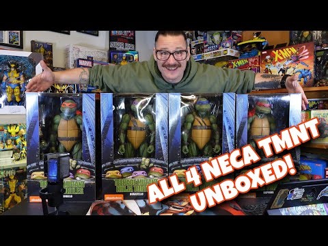 EPIC TMNT Unboxing! NECA 1990 Movie Turtles – Full Set Review & First Impressions!