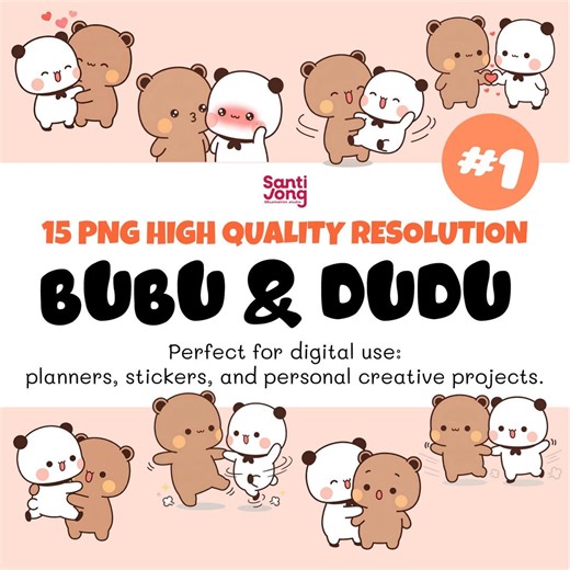 Bubu Dudu 15 PNG High Resolution Printing Media 300dpi Bundle Sticker, Clip Art, Gifts - Etsy