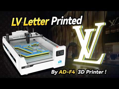 A full-scale LV letter shell, printed in one piece with the MINGDA AD-F4.