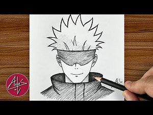 How To Draw Gojo Satoru Step By Step Easy | Anime Drawing Easy
