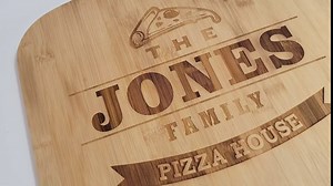 My Personal Memories Custom Personalized Pizza Peel Bamboo Wood Paddle Board - Housewarming Pizza Lovers Idea (Large - Family Size)