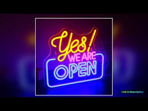 Neon Sign Yes We Are Open Light Up for Wall Decor Led Sign for Business Acrylic Decoration for Bar