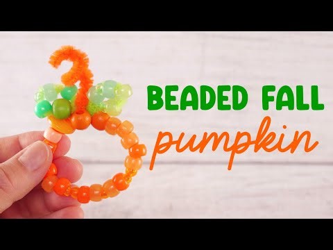 🎃 Beaded FALL PUMPKIN Craft (Easy & So Cute!)