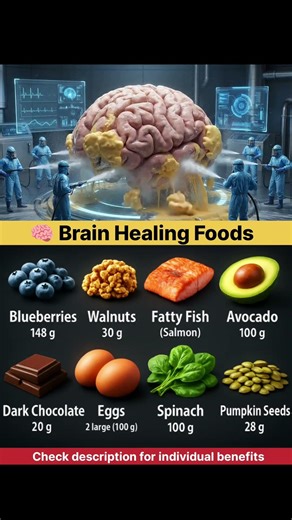 Best Foods For Memory, Focus & Brain Health 🧠 #health #focus #memory #minddiet #education #fruits