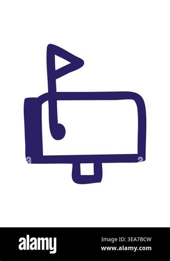jiggle motion animation of mail box symbol icon Stock Video Footage - Alamy