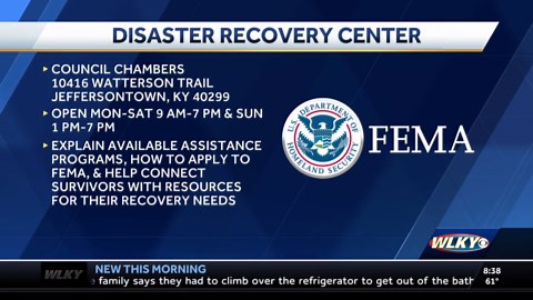 FEMA disaster recovery center set up in Jeffersontown