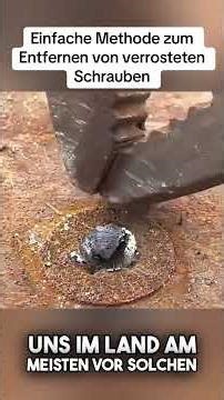 Simple method for removing rusted screws