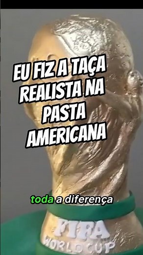 I made a realistic FIFA World Cup trophy using chocolate, edible styrofoam, and fondant.