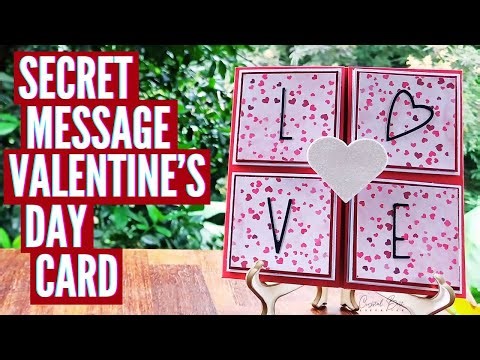 Secret Message Slider Valentine’s Day Card | DIY Handmade Papercraft | Card Making Tutorial