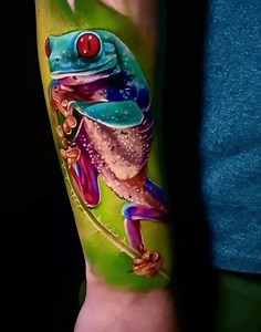 11 reactions | Lover this colourful tree frog by Anastasiya  Now taking bookings for later in the year! Message us for bookings and enquires. www.holytrinitytattoos.co.uk | Holy Trinity Tattoo - Standish Tattoo Studio | Facebook