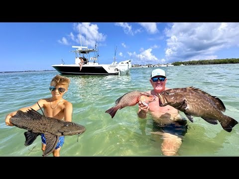 Goliath Grouper, Mangrove Snapper, Mahi Mahi and Pleco Catfish Catch & Cook