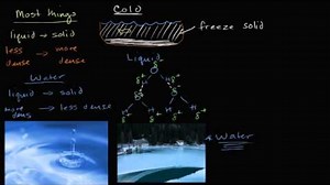 Liquid water denser than solid water (ice)