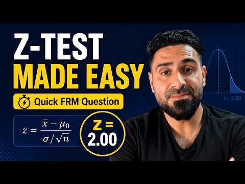 How to calculate z-test - FRM, Quants !