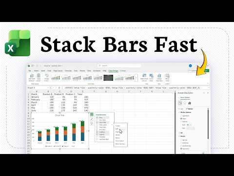 How to Shape a Stacked Histogram Chart with Value Labels in Excel