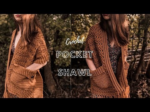 Crochet Harvest Moon Pocket Shawl