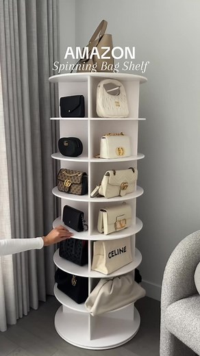 47 reactions | Set up in minutes with no tools needed!  The 360 spinning shelf is a game-changer, now my closet has room for all the bags! ✨ Perfect for shoes too! | Shelly Terry | Facebook