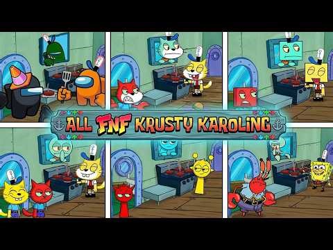 FridayNightFunkin ALL Krusty Karoling Original and Cover - FNF Mods