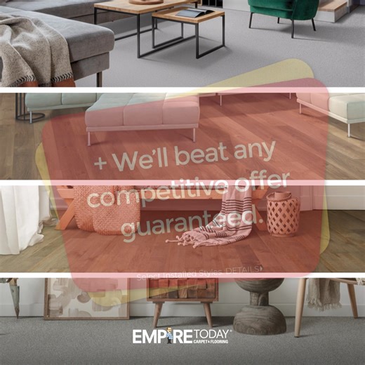 🏠 Dream floors on a budget? 💡 For a limited time, transform your space with up to 50% off your ENTIRE PROJECT! | Empire Today