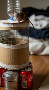 Funny! Recycled can trap wins, mouse caught clever surprise inside #funny #traps #mice