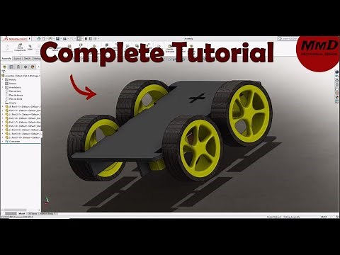 Solidworks Full Tutorial - Mobile Car 😍