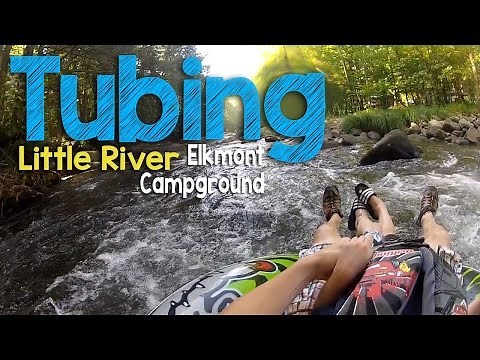 Tubing Through Elkmont Campground on The Little River: Great Smoky Mountains Tennessee