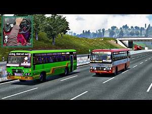 KSRTC vs NWKRTC Bus high speed Drive on 6 Lane road | Logitecg g29 ETS2 Gameplay