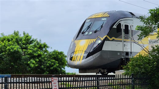 How many Brightline crashes have there been on Treasure Coast since Orlando service began?