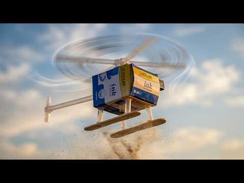 How to Make a Flying Inkpot Clipboard Helicopter 🚁 | DIY Mini Helicopter That Really Flies