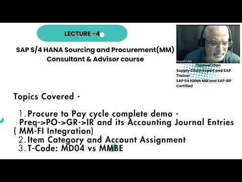 Lecture 4: Complete Procure-to-Pay Demo with MM-FI Journal Entries