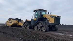 Mobile Track Solution MTS 3630T scraper tractor in action. Catch the full 22 minute video on my YouTube channel. | Farmhand Mike