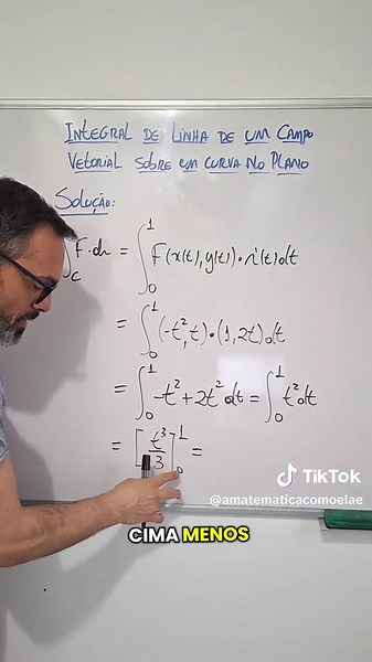 Integral de Linha em Campo Vetorial sobre Curva Plana