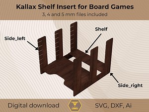 Kallax Board Game Shelf Insert: Laser Cut SVG File (digital Download) - Etsy