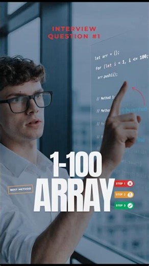 Print 1 to 100 in Array WITHOUT Push() - #JavaScript Interview Question #1