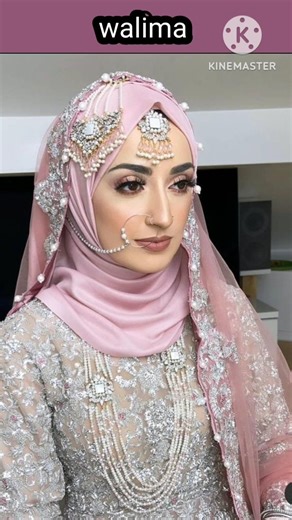 latest hijab bridal makeup looks with jewellery and accessories #shorts