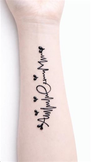 Beautiful AM 💫 Letter Tattoo #shorts #youtubeshorts