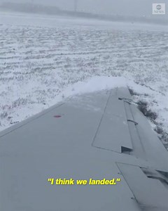 ‘I THINK WE LANDED’: Passenger video shows the moment an American Airlines plane from North Carolina slid off the runway due to icy conditions while landing at Chicago’s O’Hare International Airport. No one was hurt, according to the airline. https://abcn.ws/33DZKwk | ABC News