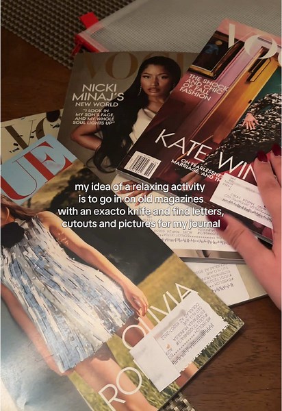 I knew these old Vogue issues would come in handy eventually. Any suggestions for other magazines with good material for collaging and junk journaling? #collageart #scrapbooking #artsandcrafts #craftygirl #junkjournal #artmaterials