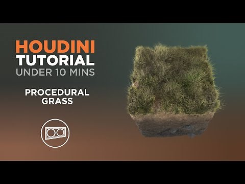 Houdini Tutorial - Under 10 Minutes - How to create a procedural setup of grass without fur tools.